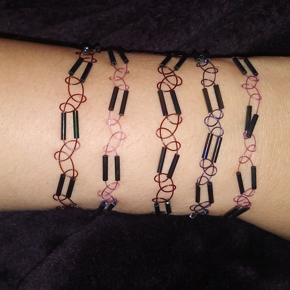 Tattoo bracelet 5 pack bundle, bracelets 5 pack